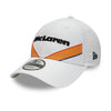 McLaren Racing Triple Crown Stripe White 9FORTY Adjustable Cap