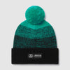 MERCEDES F1 FANWEAR GRADIENT BOBBLE BEANIE