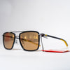Ducati Mirrored Sunglasses – Black Frame with Yellow Tips & Double Bridge