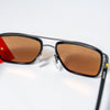 Ducati Mirrored Sunglasses – Black Frame with Yellow Tips & Double Bridge