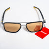 Ducati Mirrored Sunglasses – Black Frame with Yellow Tips & Double Bridge